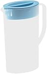 Pitcher d'eau, 2L Pitcher en plastique avec couvercle et joint d'eau transparent Jug Eco-friendly Juice Conteneurs pour jus de citron chaud/froid Boissons avec couvercle