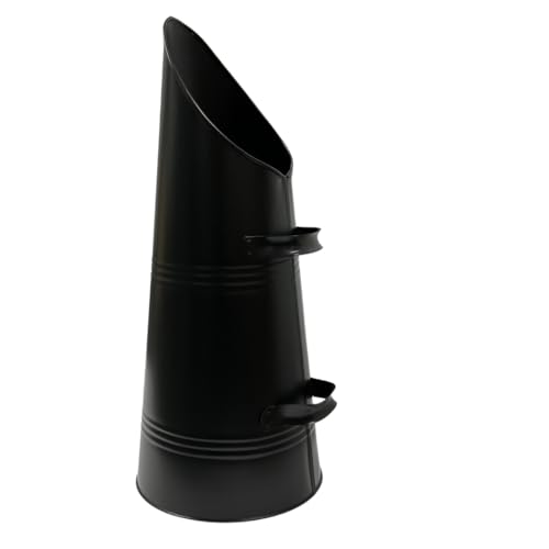 Heavy Duty Anthracite Coal Hod Bucket Coal Scuttle Black High Quality for Fireplace Fire Side (Coal Hod)