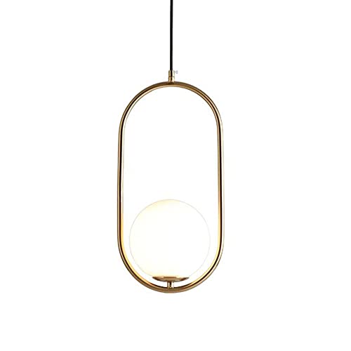 Lámpara de suspensión, Luces de Colgante de Bolas de Vidrio nórdico lámpara de colgación de led Moderno de Oro Vintage para Sala de Estar en casa Decoración Industrial de la luminaria E14 Cambio de