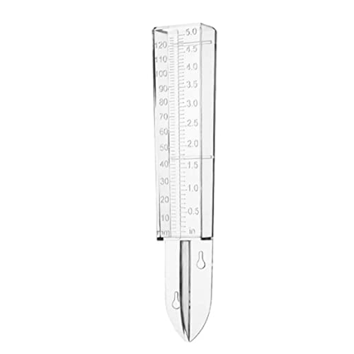 Hperu Pluviómetro con Doble Escala, medidor de Taza medidora de Agua de Lluvia de plástico para jardín, césped y Exteriores, medidor para jardín