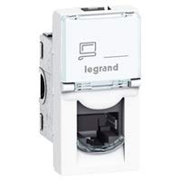 Connecteur Legrand Mosaic RJ45 Cat.6A UTP 076571 pour le télétravail