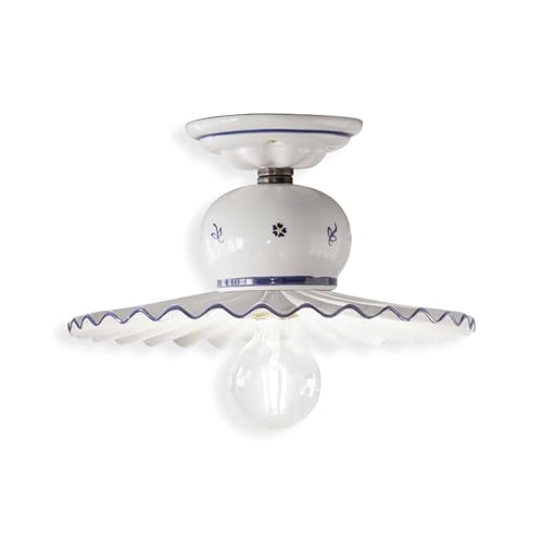 Plafonnier 1 lumière Roma C375 noir fumé et cuivre pour éclairage de plafond