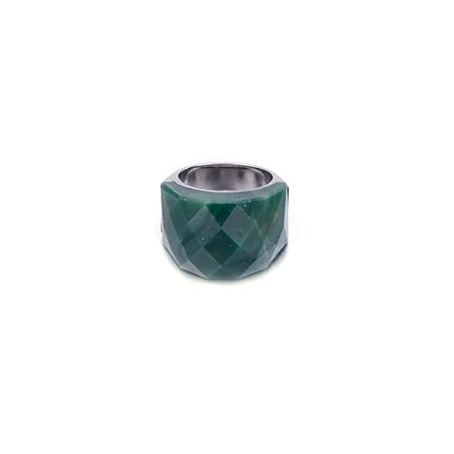 Image of HIJONES Men Women Stainless Steel Cubic Zirconia Royal Crystal Rings Wrap Band Cocktail Style