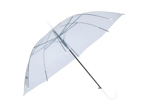 Przydasie Transparenter Regenschirm 93 cm – Automatik Stockschirm für Damen & Herren – Winddicht – Ideal für Hochzeit, Fotoshooting, Streetstyle – Klassisch & Elegant – Klarsicht Schirm