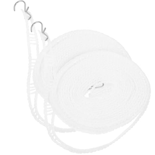 GRADENEVE Tendedero Exterior Antideslizante y Resistente al Viento, Cuerda para Tender Ropa de Nylon de Color Claro de 5 M, Portátil y Multifuncional para Secado en Interior y Viajes,