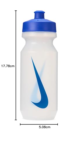 Image of NIKE BIG MOUTH BOTTLE 2.0 22 OZ - CLEAR /GAME ROYAL /GAME ROYAL, 650 ML