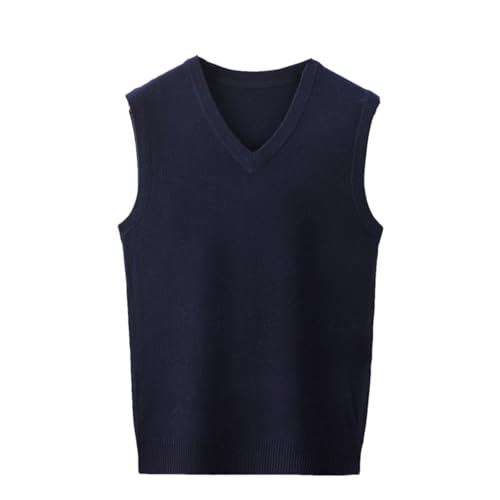Dcvmvmn Men's Classic V-Neck Vest Sweater Business Fashion Casual Solid Color Sleeveless Pullover Vest Tops