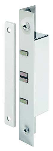 Preisvergleich Produktbild Türverschluss Zimmertür Magnetverschluss zum Schrauben / Magnetschnapper stark mit Haftkraft 10 kg / Stahl verchromt / Schnäpper für Innentüren / 1 Stück