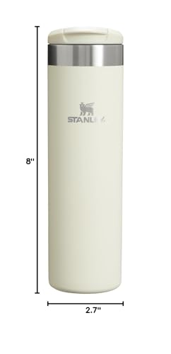 Image of Stanley AeroLight Transit Bottle 20 oz | Locking Drink Through Lid | Leak Resistant Water Bottle or Coffee Travel Mug | Lightweight Insulated Stainless Steel | BPA-Free | Cream | Locking