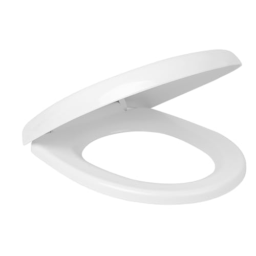 BAYTINA 普通便座 細長形用 調整可能穴間隔 ゆっくり閉まる設計で静音操作 消臭 抗菌 マンション 戸建て対応 耐久性 家庭用DIY交換