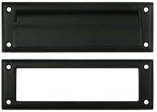 8.87 in. Mail Slot with Interior Frame, Black - Solid