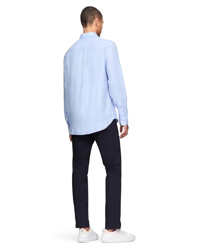 Image of Tommy Hilfiger Men's Long Sleeve Casual Linen Button Down Shirts in Regular Fit