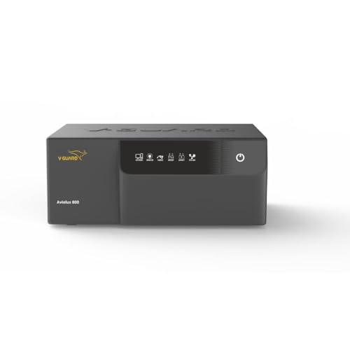Image of V-Guard Aviolux 800 Square Wave 775VA Inverter for Home, Office and Shop | Easy Installation | Reliable Power Backup | 3-Year Warranty