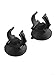 Universal Aquarium Heater Holder - 2 Pack Heater Mounting Clips with Silicone Suction Cups for Fish Tank Heaters, Replacement Clips for 1/2 Inch