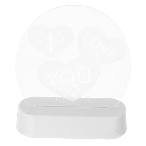 WHAMVOX Romantic Heart-Shaped Night Light with Warm White Acrylic Balloon Design, Soft Sleeping Instrument Lamp for Valentine’s Day Decor, Cute Bedroom Lighting for Couples