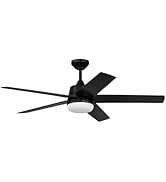 DESIGNERS FOUNTAIN Astrea Smart Ceiling Fan with Lights, 52 Inch LED Light Indoor Outdoor 5-Blade...