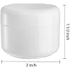 Bekith 40 Pack White 50G/50ML (1.7 oz) Cosmetic Jars, with Liners and Dome Lids, for Cosmetic Samples, Cream, Lotion