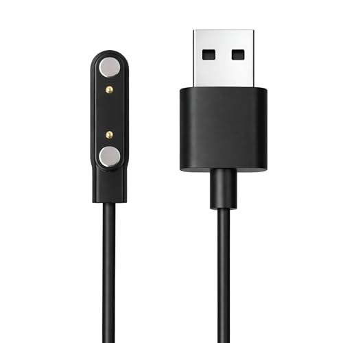 Image of Upix Smartwatch Charging Cable 2 Pin (10mm Gap) | 5V USB Fast Charger Cable Only for Boat, Fire-Boltt Smartwatch (Not for All Models) | Durable Magnetic Charging Cable | Watch Port Before Ordering