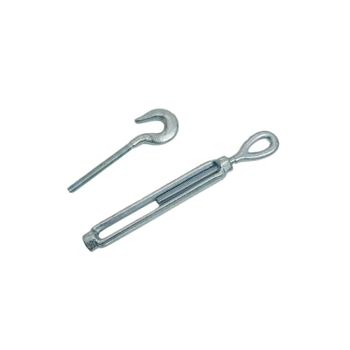 Prolinemax tensor galvanizado con gancho y ojal de 5/8'' x 6'' con capacidad de 2250 lbs, acero forjado miniatura 5