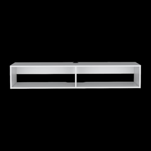 HomeRoots 569212 59 in. White Floating Mount TV Stand