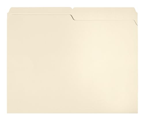 School Smart Pastas de arquivo Manila de meia corte - Tamanho car...