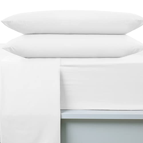 MARTEX 1S18311 225 Thread Count Cotton Rich Bed brushed Cotton Blend Super Soft Finish Easy Care Machine Washable Wrinkle Resistant Bedroom Guest Room 3 piece Twin XL Size Sheet Sets - Image 2