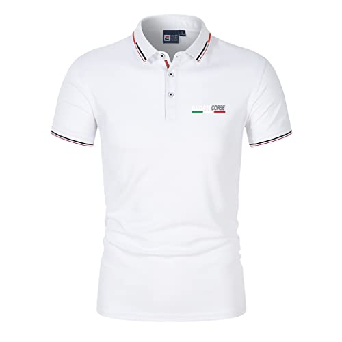 BABQ-UIWE Polo de golf para hombre - Polo clásico de manga corta de algodón Ducati Camiseta informal(Color:White,Size:XL) Cover