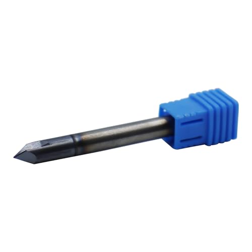 Image of 1 /4in Solid Carbide End Mill,Chamfer Mill - Double End,2 Flutes, 90 Chamfer Angle,AlTiN Coated Bits Tool for Medium Hardness Steel, Brass, Iron