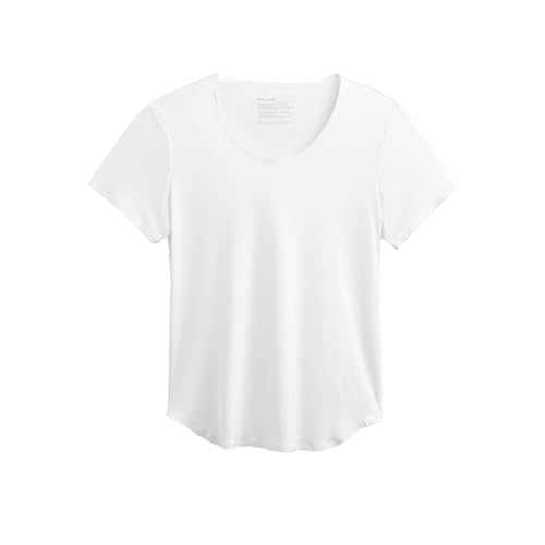 Ministry of Supply Womens Luxe Touch Tee, Short Sleeve Summer T-Shirt, Womens Cotton Top for Business & Work