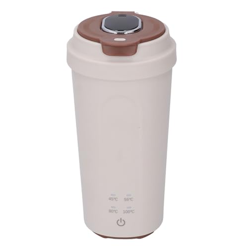 Mini Hervidor Eléctrico de Viaje, Caldera de Agua Recargable de 500 Ml con Alimentación USB con 4 Temperatura, Botella de Calentador de Agua para el café de té de Fórmula para