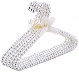 Clothes Hanger Pearl Hanger Anti Slip Clothing Store Hanger Wedding Dress Hanger Suitable For Skirt 5 Pcs Dorm Essentials,White,Collector88