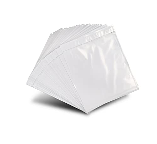 LÖWENBISS 100 Stk Lieferscheintaschen DIN C6(14,5X18cm) transparent selbstklebende Begleitpapiertaschen Rechnungstaschen (14,5X18cm)
