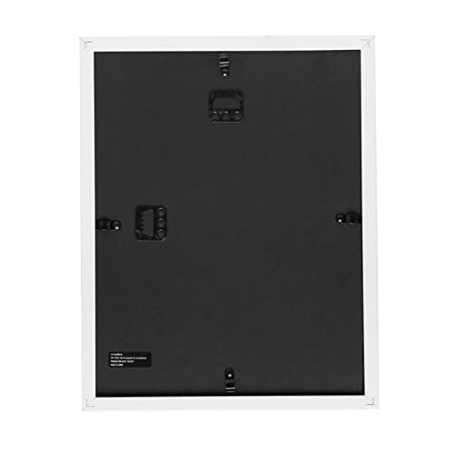 image for FrameWorks 8.5” x 11” White Wooden Shadow Box Frame – Soft Felt 