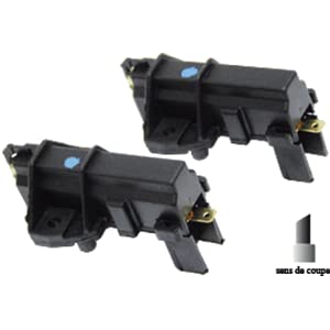 Jeu de 2 charbons moteur pour Lave linge BAUKNECHT BRANDT IGNIS LA - vue 3