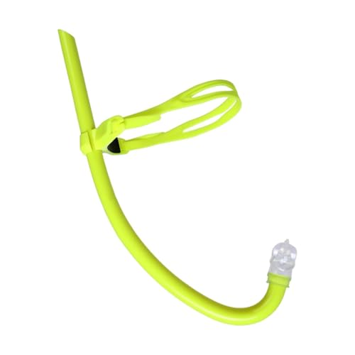 Ronyme Tuba Sec pour Enfants, Tuba de plongée Multifonctionnel, Compact et Confortable, avec Embout buccal pour la Natation et l'équipement Aquatique, Jaune