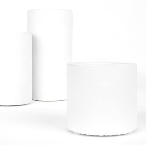 Koyal Wholesale Ceramic Tealight & Taper Candle Holders, Matte White Candle Taper Holder Set Of 3 #TOP4