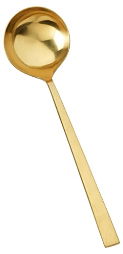 BITZ Soßenlöffel/Schöpflöffel für Saucen, aus Edelstahl, Länge 20 cm, Messingfarben