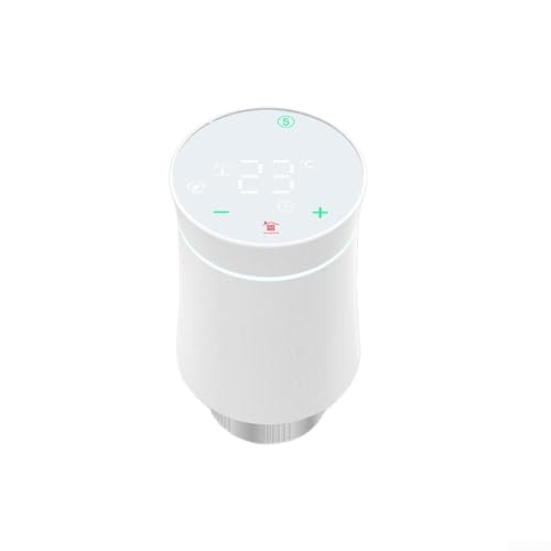 Valvola termostato programmabile per riscaldamento domestico, valvola del radiatore con interfaccia digitale e telecomando senza fili per la temperatura (1)