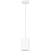Cylinder Collection 5-Inch 1-Light White Modern Outdoor Hanging Pendant Light