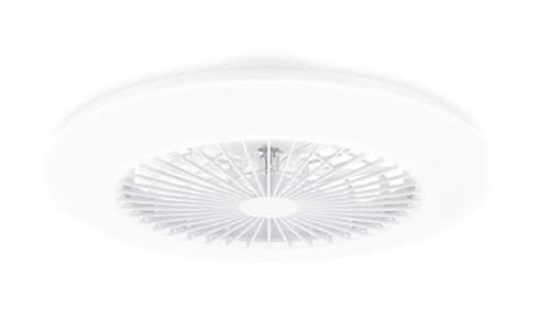 PHILIPS Deckenventilator und LED Deckenleuchte Amigo, 25W+60W, Durchmesser 58cm, rund, inkl. Fernbedienung, Weiß