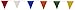 Mutual Industries 15991-100 Multi Pennant Banner Flags, 100