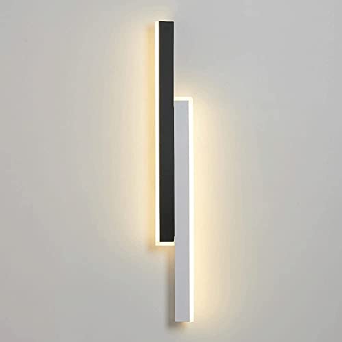 Plafonnier LED linéaire noir et or 3000K pour salon et couloir