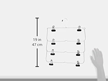 Miniatura 3 de Whitmor Colgador de falda plegable de 4 niveles cromonegro