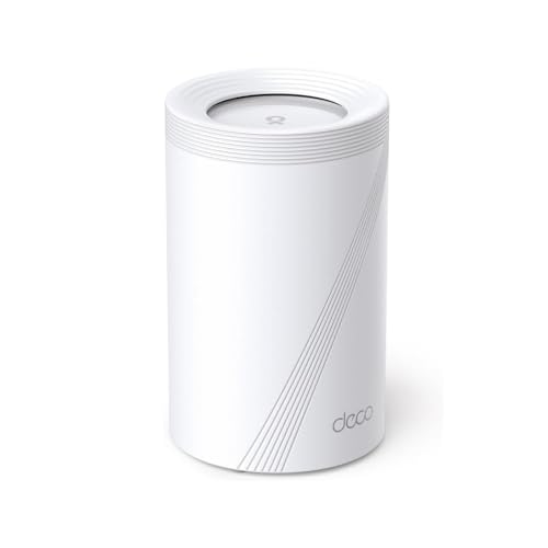 TP-Link Deco BE65 BE11000 Tri-Band Whole Home Mesh, WiFi 7, MLO, 320 MHz, banda de 6 GHz, roaming de IA sem costura, segurança HomeShield, jogos e streaming, roteador wifi7 (Deco BE65 1-pack)