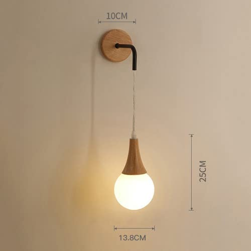 Lámpara de pared de madera para tocador y salones de diseño contemporáneo 6
