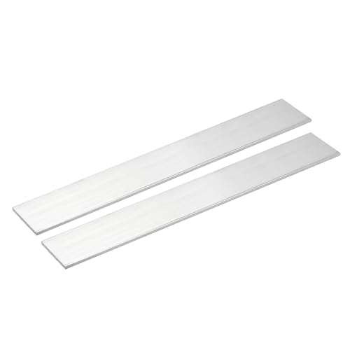 uxcell Square Aluminum Flat Bar, 2Pcs 1/8" Thick 1.6" Width 12" Length Square Aluminum Bar 6061 Aluminum Flat Plate, 3 x 40 x 305mm T6511 Solid New Mill Stock for Industrial Building
