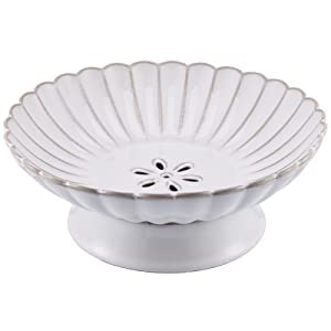 YYDS Keramik Obstsieb Schüssel Teller mit Loch Snack Obst Servierteller Trauben Dessert Tortenteller Küchengeschenk Cover