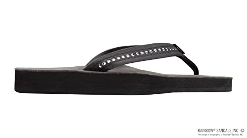 Image of Rainbow Sandals Women's Double Layer Arch Premier Leather w / 3 /4 inch Swarovski Crystal Strap