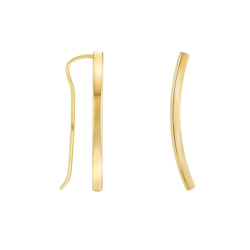 SOFIA MILANI - Pendientes para Mujeres en Plata de Ley 925 - Chapados en Oro - Pendiente de Trepador de Curvado - E2557