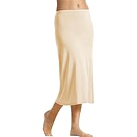 BestSale247 Damen Unterrock ca. 70 cm - Unterröcke Elegantes Unsichtbar Underskirt (Beige, L-XL)